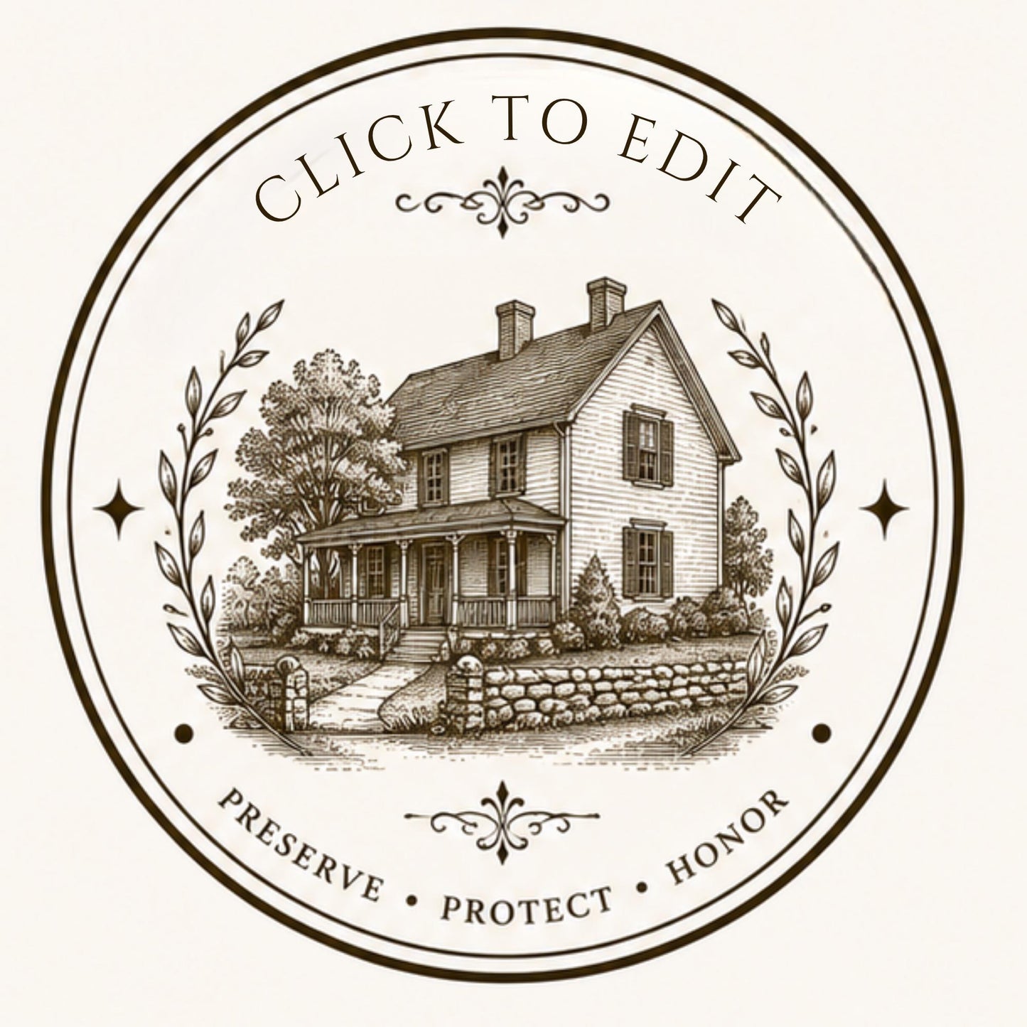 10 Editable Heritage Seal Templates | Canva Vintage Logo Set | Custom Family Crest | Archive & Cottage Branding | Printable Stamp Design