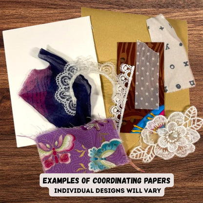 Mini Lavender Atelier Sewing Junk Journal Bundle | Vintage Sewing Ephemera Kit | Lavender Lace Journal Pages | Handmade Junk Journal Kit