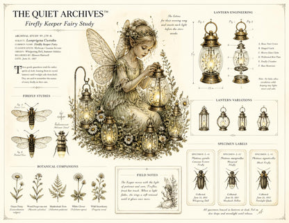 Fairy Archivist Office Junk Journal Ephemera Pack, The Quiet Archives, Vintage Fairy Botanical Papers, Handmade Journal