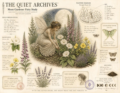 Fairy Naturalist Garden Junk Journal Ephemera Pack, The Quiet Archives, Botanical Fairy Papers, Handmade Journal Bundle