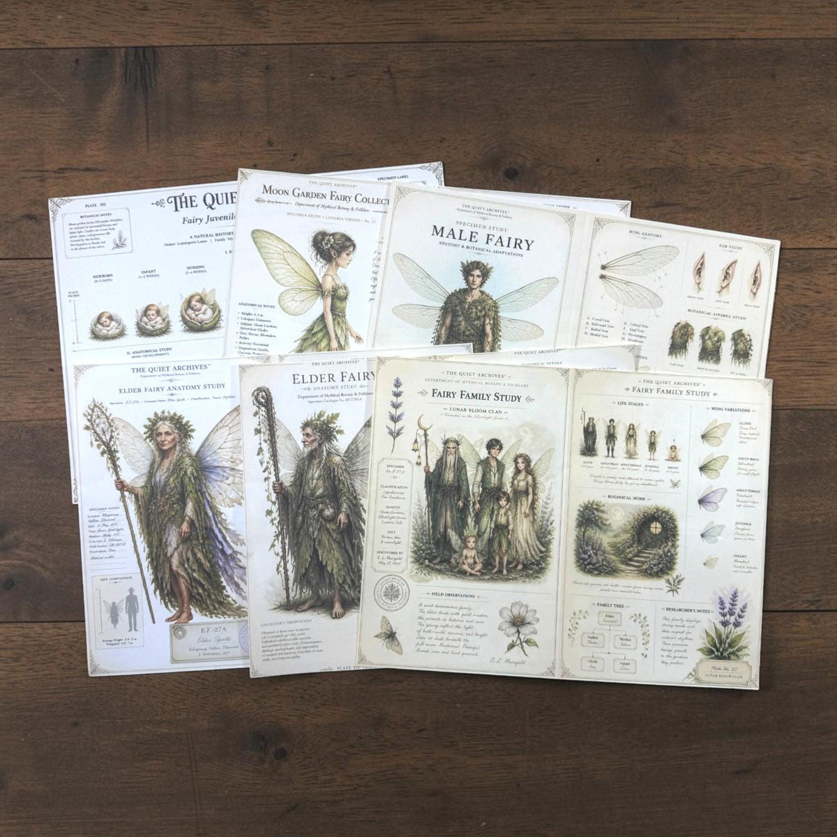 Moon Garden Fairy Junk Journal Ephemera Pack | Fairy Natural History Pages | Handmade Journal Bundle | The Quiet Archives
