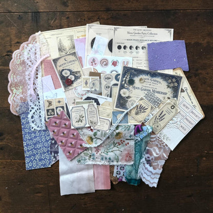 Fairy Archivist Office Junk Journal Ephemera Pack, The Quiet Archives, Vintage Fairy Botanical Papers, Handmade Journal