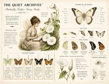 Fairy Naturalist Garden Junk Journal Ephemera Pack, The Quiet Archives, Botanical Fairy Papers, Handmade Journal Bundle