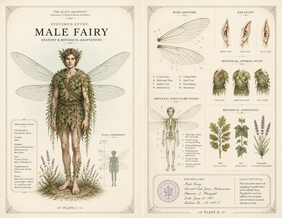 Moon Garden Fairy Junk Journal Ephemera Pack | Fairy Natural History Pages | Handmade Journal Bundle | The Quiet Archives
