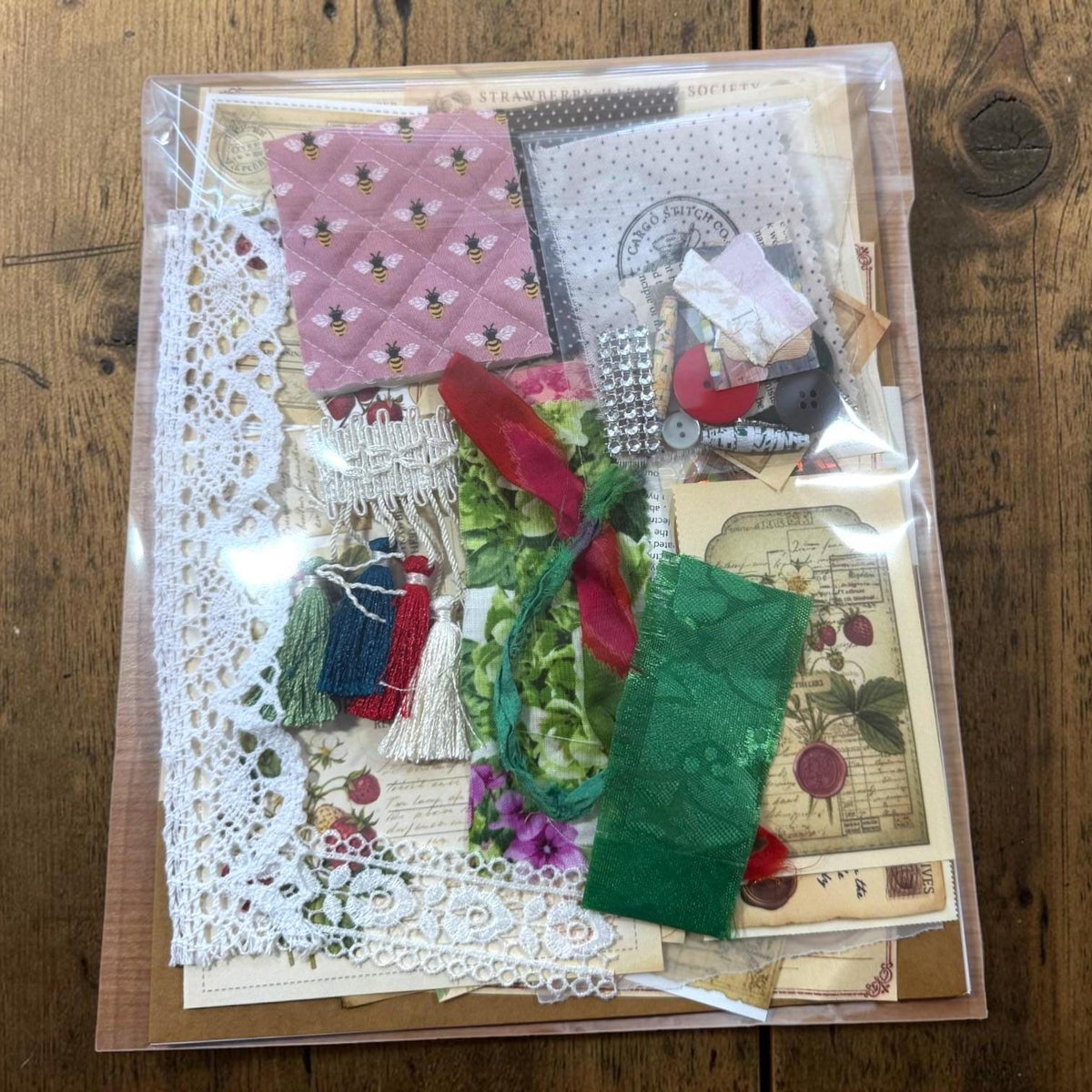Strawberry Harvest Society Garden Records | Junk Journal Ephemera Pack | Vintage Strawberry Botanical Papers | Handmade Journal