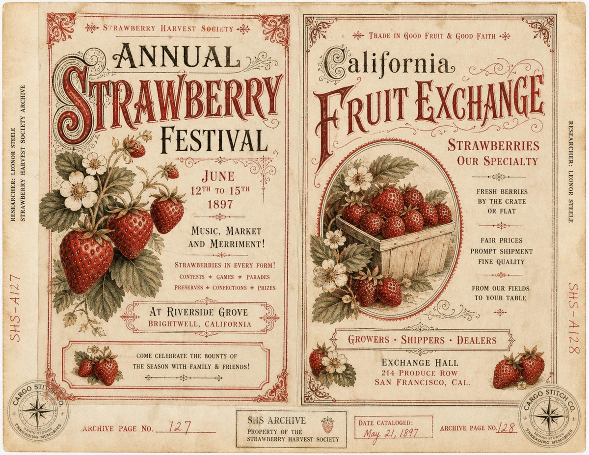 Strawberry Harvest Society Junk Journal Ephemera Pack, Vintage Botanical Garden Journal, Strawberry Paper Craft Bundle