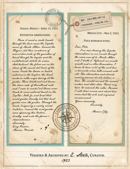Mexico Expedition Archive Junk Journal Ephemera Pack | Vintage Travel Field Notes | Mexico Botanical & Archaeology Paper Collection