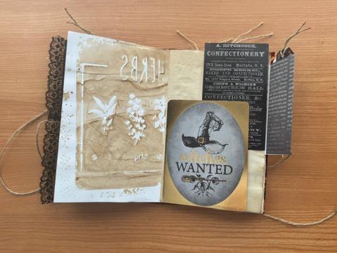 Potion Keeper’s Ledger Halloween Junk Journal, 80 Pages, 50+ Ephemera, October Coven Grimoire, Handmade Gothic Journal