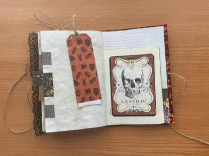 Potion Keeper’s Ledger Halloween Junk Journal, 80 Pages, 50+ Ephemera, October Coven Grimoire, Handmade Gothic Journal
