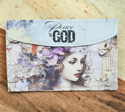 Peace of God Accordion File Folder, 11 Pockets, Christian Journal Organizer, Scripture & Prayer Card Storage