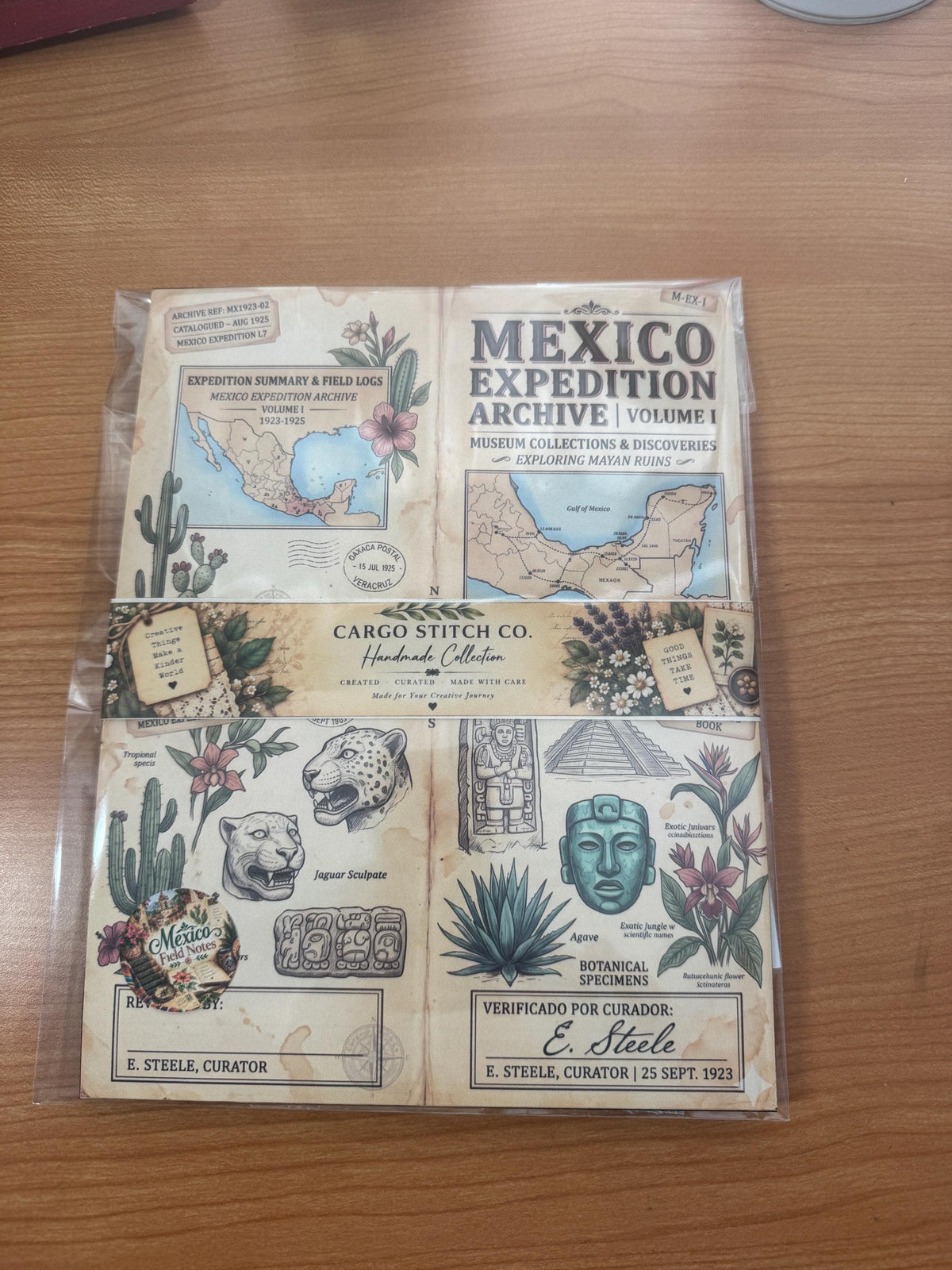 Mexico Expedition Archive Junk Journal Ephemera Pack | Vintage Travel Field Notes | Mexico Botanical & Archaeology Paper Collection