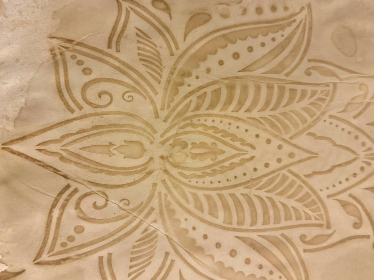 Coffee Dyed Paper & Tea Dyed Paper for Junk Journals | Handmade Stenciled, Mottled, Aged, Vintage Paper With Ephemera Pack