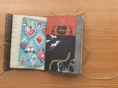 Potion Keeper’s Ledger Halloween Junk Journal, 80 Pages, 50+ Ephemera, October Coven Grimoire, Handmade Gothic Journal