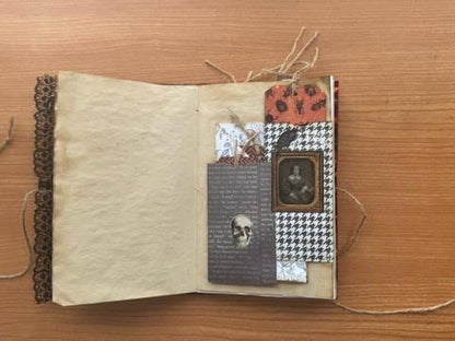 Potion Keeper’s Ledger Halloween Junk Journal, 80 Pages, 50+ Ephemera, October Coven Grimoire, Handmade Gothic Journal