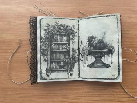 Potion Keeper’s Ledger Halloween Junk Journal, 80 Pages, 50+ Ephemera, October Coven Grimoire, Handmade Gothic Journal
