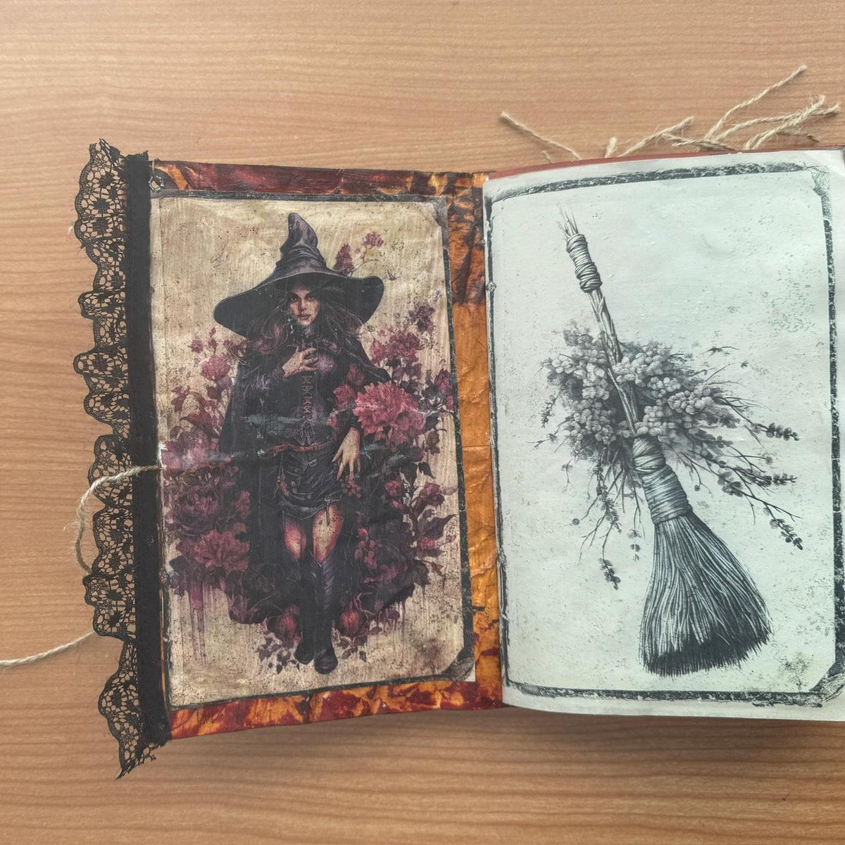 Potion Keeper’s Ledger Halloween Junk Journal, 80 Pages, 50+ Ephemera, October Coven Grimoire, Handmade Gothic Journal