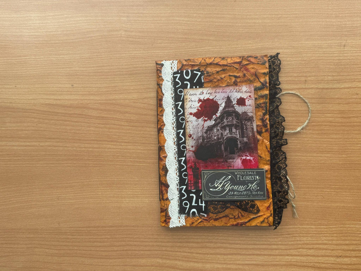 Blood Moon Manor Halloween Junk Journal, October Coven No. 6 of 8, Gothic Witch Journal, Handmade Collector Grimoire