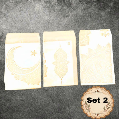 Hand Dyed Coffee Stained Envelopes & Paper Bags, Stenciled Junk Journal Ephemera, Vintage Paper Craft Supplies