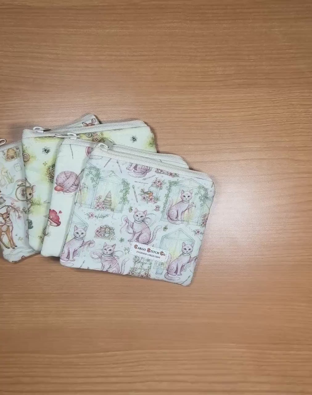Mini Quilted Zipper Pouch | Small Coin Purse, Tea Bag Holder, Sewing Notions Pouch | Handmade Fabric Gift