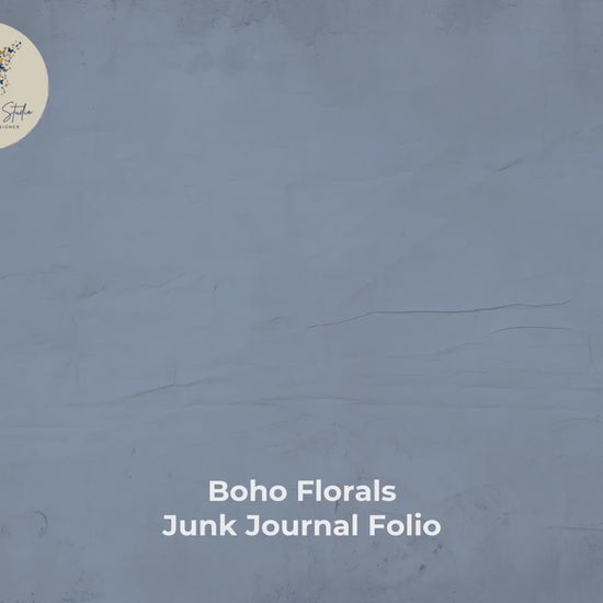 Floral Boho Waterfall Folio | Boho Memories: Capture Your Journey in a Whimsical Junk Journal | Digital Download | Print At Home