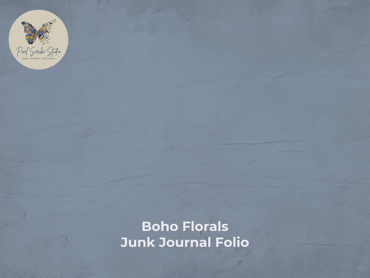 Floral Boho Waterfall Folio | Boho Memories: Capture Your Journey in a Whimsical Junk Journal | Digital Download | Print At Home