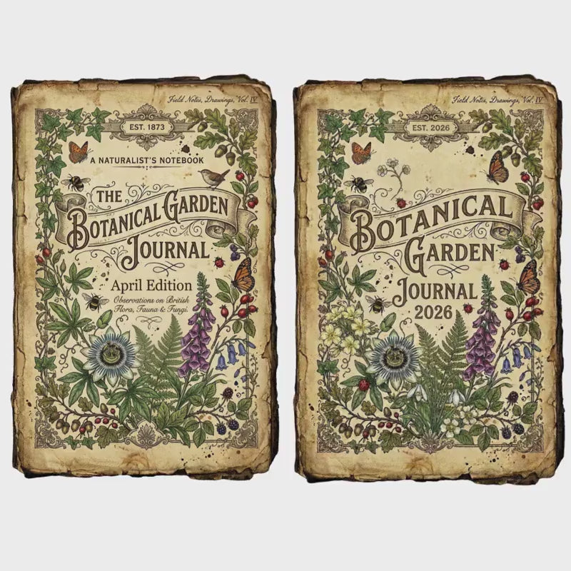 Spring Botanical Journal Printable Kit, Vintage Garden Journal Pages, Junk Journal Ephemera, Nature Planner, Botanical Cards & Envelope