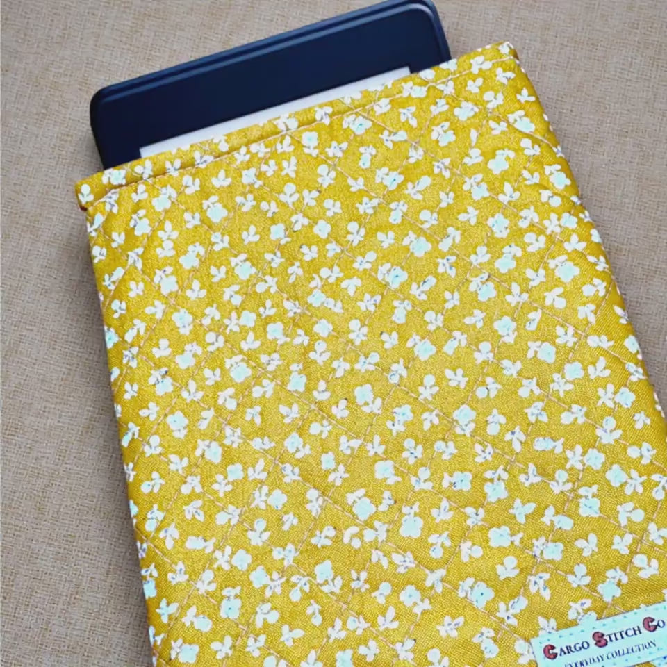 Quilted Book Or Kindle Slip Sleeve – Everyday Magic Collection | Fits 7” E-Readers, Journals, and Planners